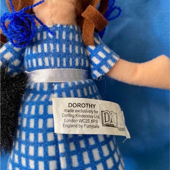 Dorling Kindersley Vintage Wizard of Oz Dorothy Toto 7 inch beanie plush doll - Picture 3 of 9
